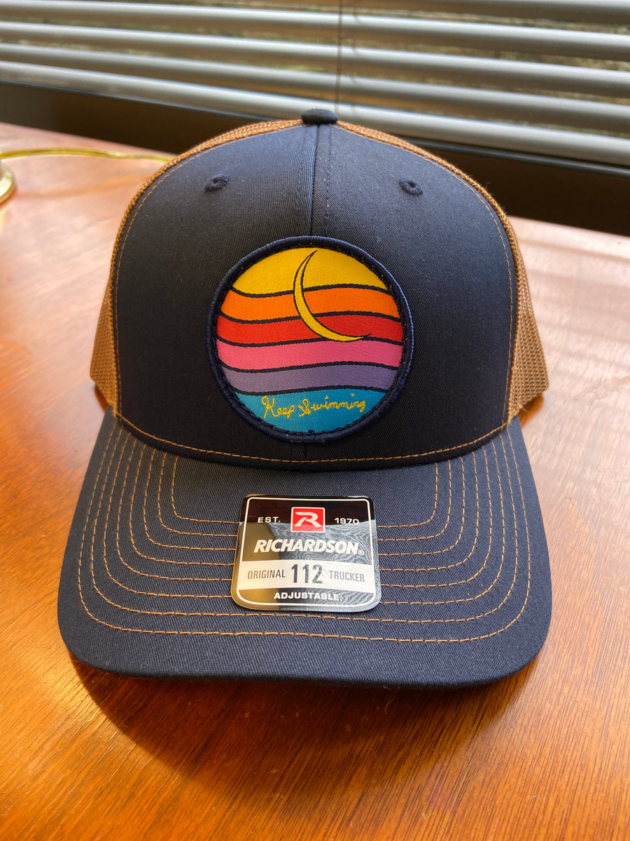 Navy Trucker with Keep Swimming Patch