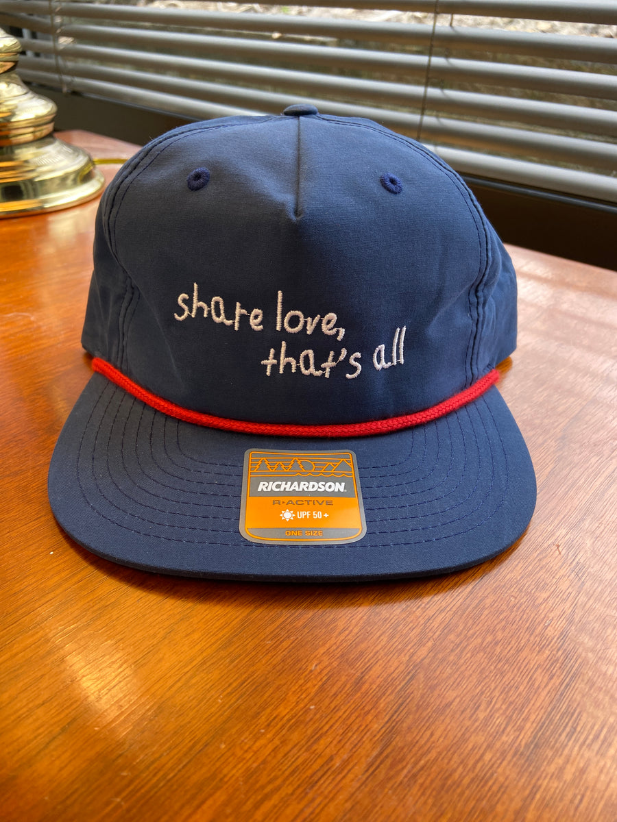 Navy Rope hat with Handwriting