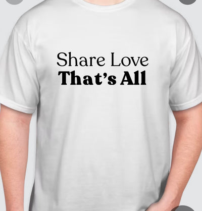 White Share Love t-shirts