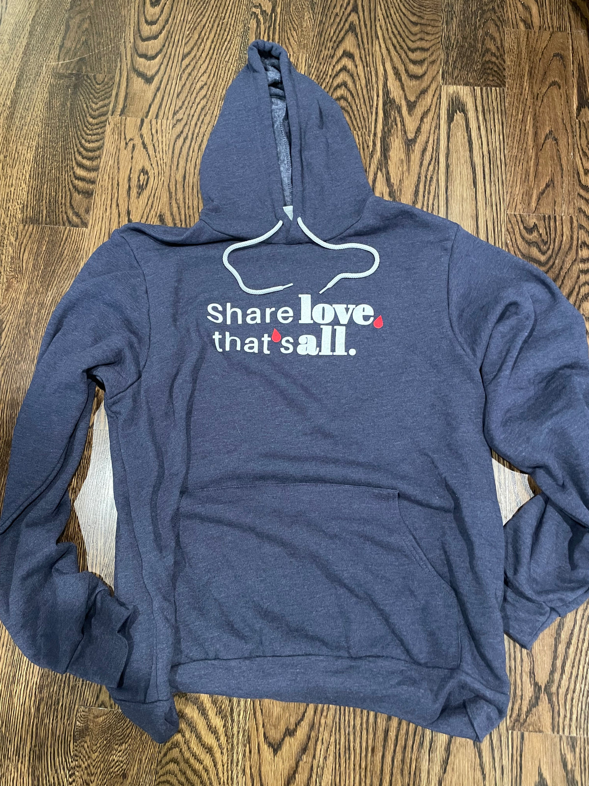 Share Love Hoodie in Navy Blue