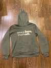 Youth Share Love Hoodie in Army Green