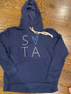 Share Love Hoodie in Navy Blue with Blue Heart